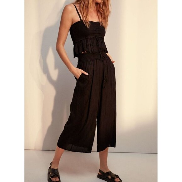 Aritzia WILFRED Nanterre Amber Earth Gold Modal Culottes Cropped Pants, Size S - Picture 11 of 15